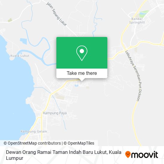 Peta Dewan Orang Ramai Taman Indah Baru Lukut