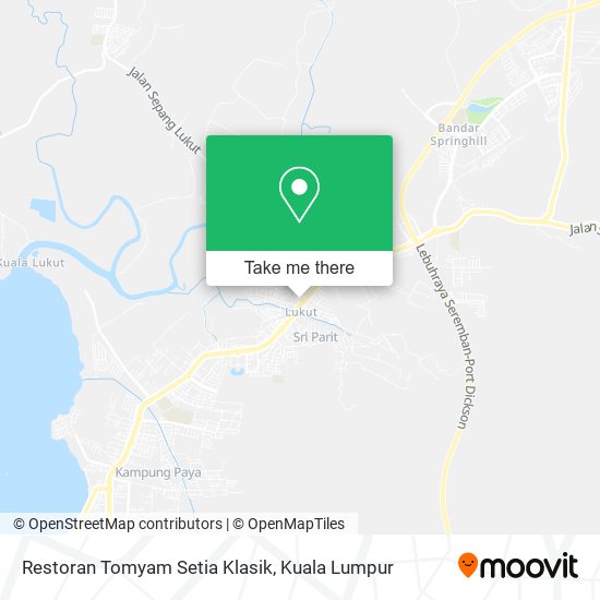 Restoran Tomyam Setia Klasik map