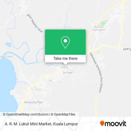 Peta A. R. M. Lukut Mini Market
