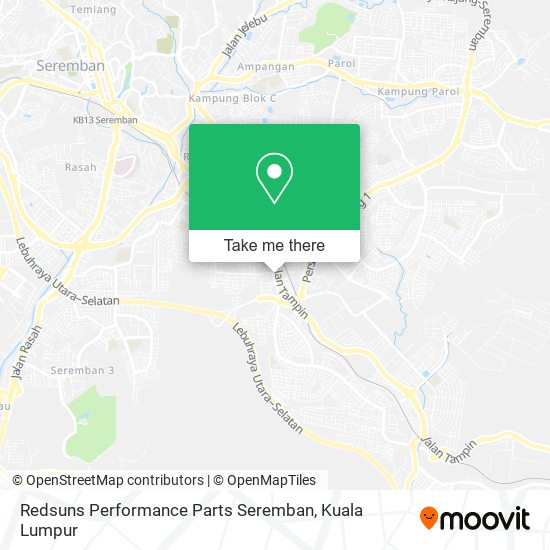 Peta Redsuns Performance Parts Seremban