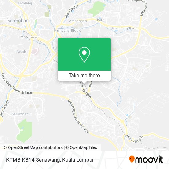 KTMB KB14 Senawang map