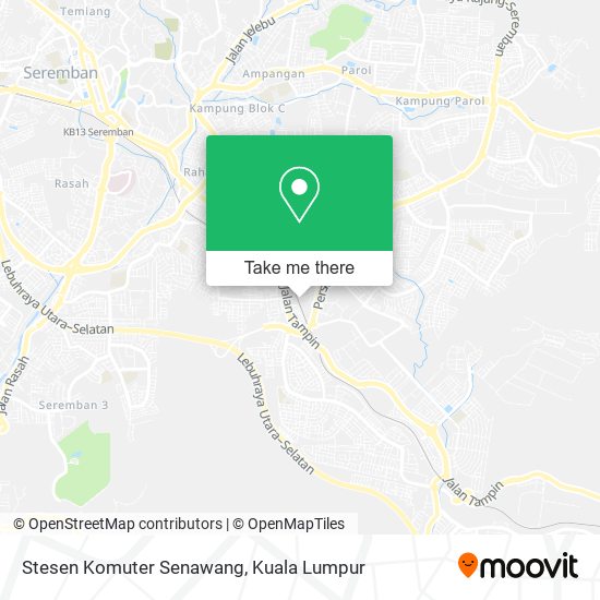 Stesen Komuter Senawang map