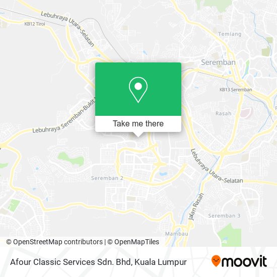 Peta Afour Classic Services Sdn. Bhd