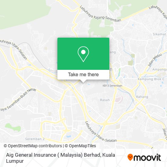 Peta Aig General Insurance ( Malaysia) Berhad