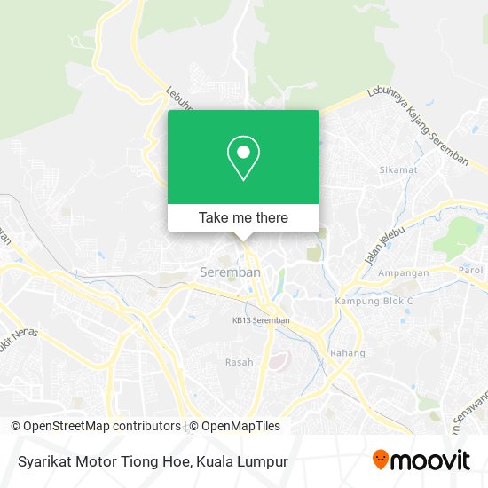 Peta Syarikat Motor Tiong Hoe