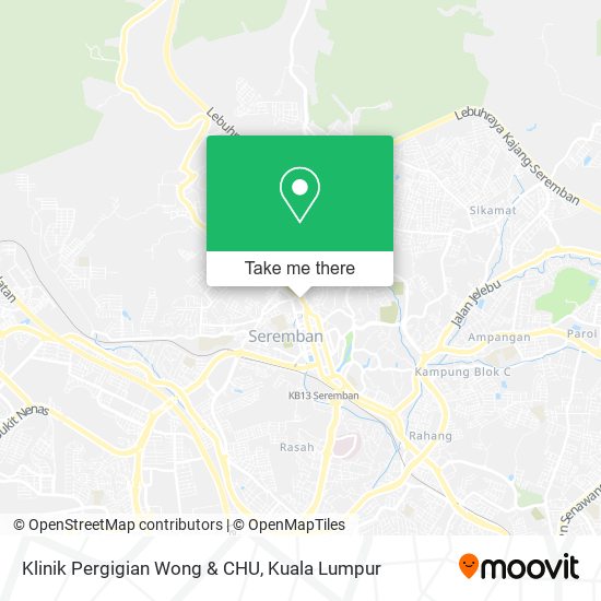 Peta Klinik Pergigian Wong & CHU