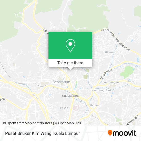Peta Pusat Snuker Kim Wang