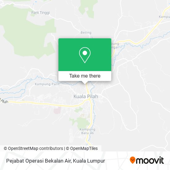 Peta Pejabat Operasi Bekalan Air