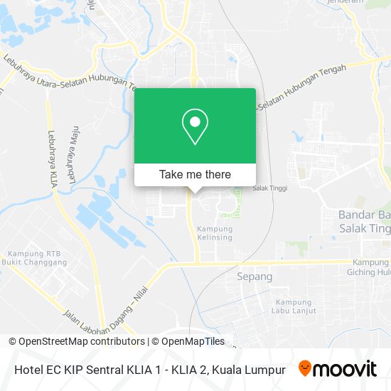 Hotel EC KIP Sentral KLIA 1 - KLIA 2 map