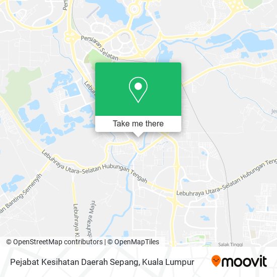 Peta Pejabat Kesihatan Daerah Sepang