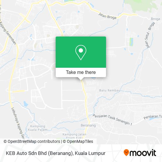 Peta KEB Auto Sdn Bhd (Beranang)
