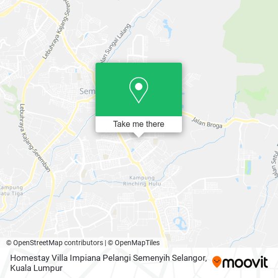 Peta Homestay Villa Impiana Pelangi Semenyih Selangor