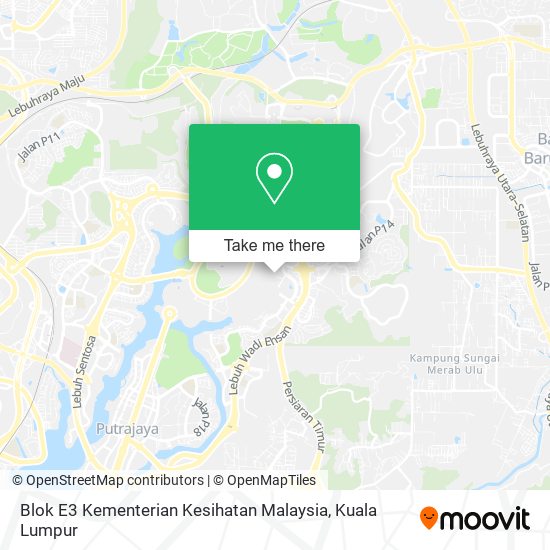 Blok E3 Kementerian Kesihatan Malaysia map