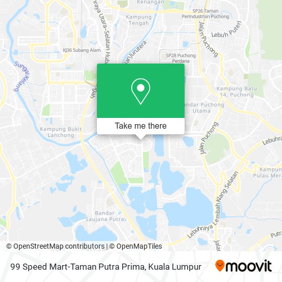 99 Speed Mart-Taman Putra Prima map