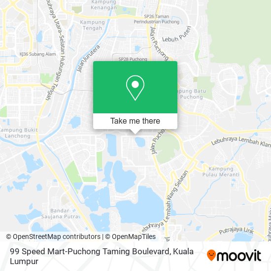 Peta 99 Speed Mart-Puchong Taming Boulevard