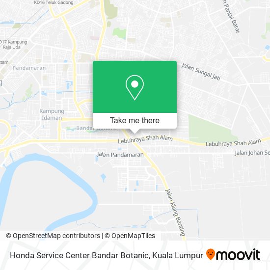 Honda Service Center Bandar Botanic map