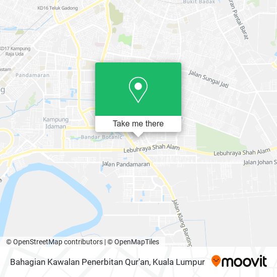 Bahagian Kawalan Penerbitan Qur'an map