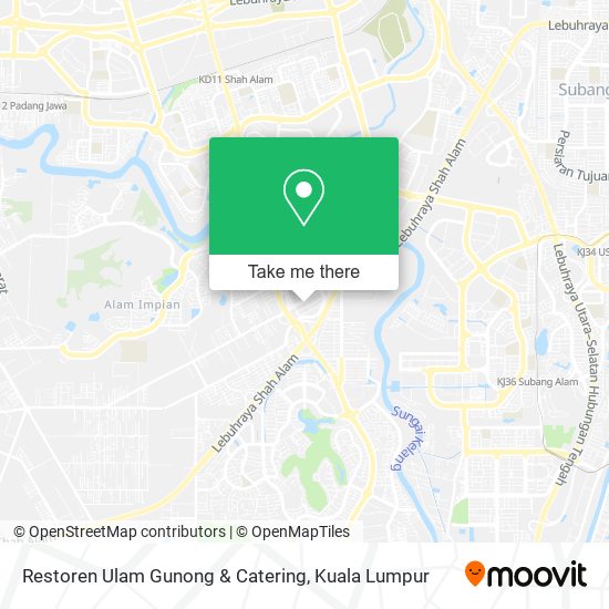Peta Restoren Ulam Gunong & Catering