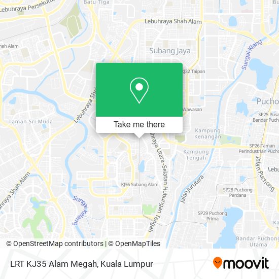 Peta LRT KJ35 Alam Megah