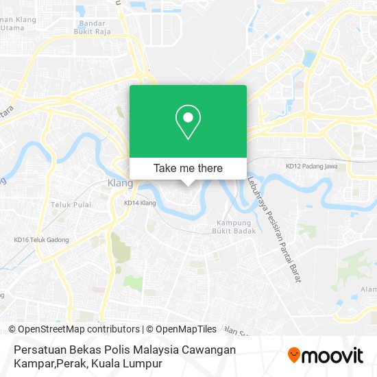 Peta Persatuan Bekas Polis Malaysia Cawangan Kampar,Perak