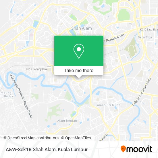 A&W-Sek18 Shah Alam map