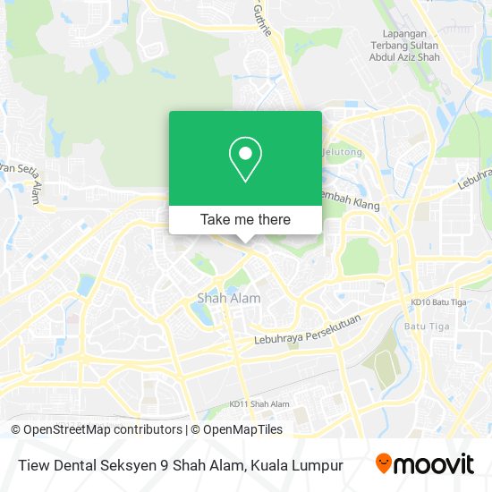 Tiew Dental Seksyen 9 Shah Alam map