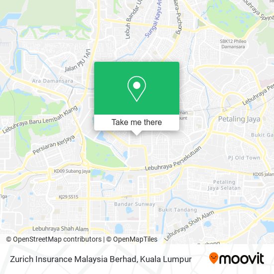 Zurich Insurance Malaysia Berhad map