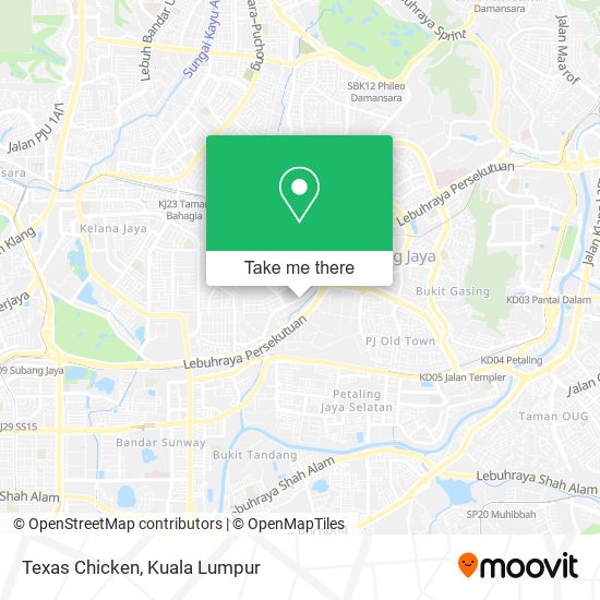 Texas Chicken map