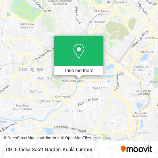 CHI Fitness Scott Garden map
