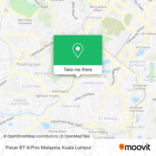 Pasar BT 4/Pos Malaysia map