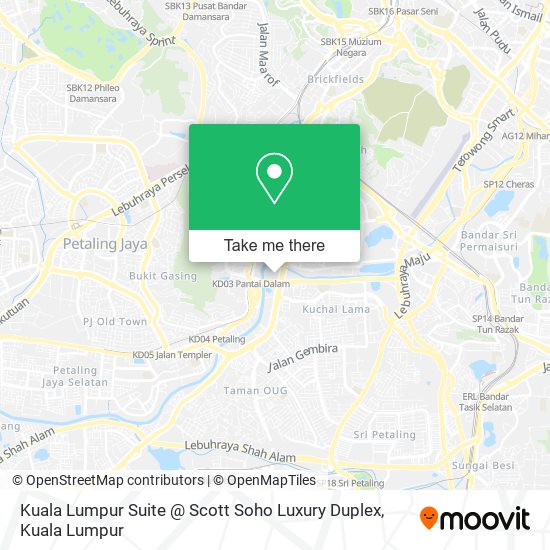 Peta Kuala Lumpur Suite @ Scott Soho Luxury Duplex