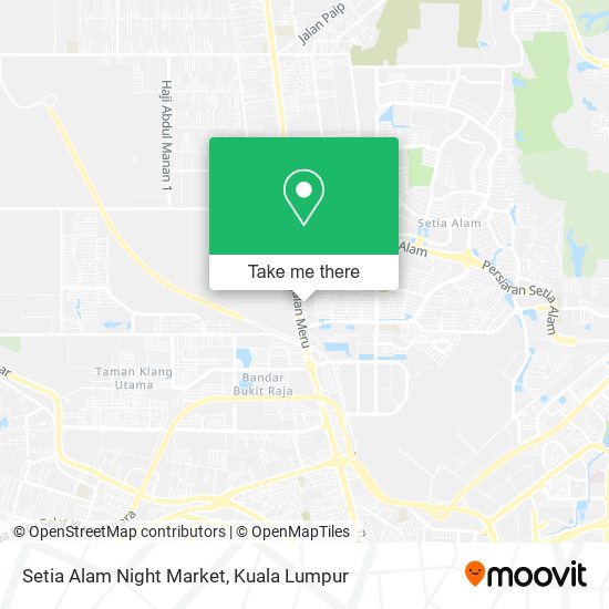 Setia Alam Night Market map