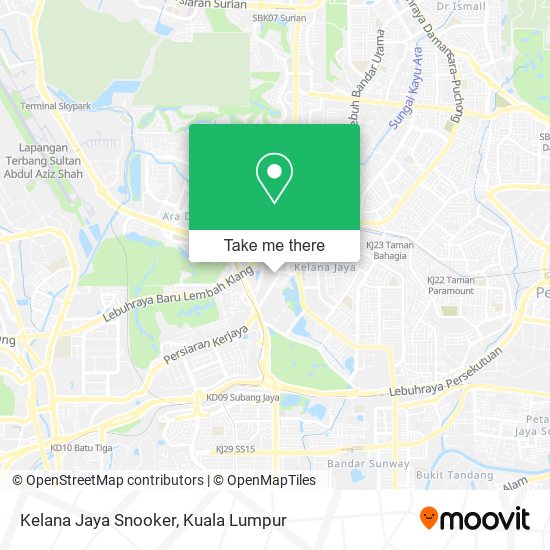 Peta Kelana Jaya Snooker