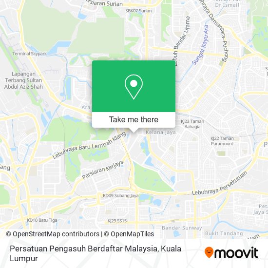 Peta Persatuan Pengasuh Berdaftar Malaysia