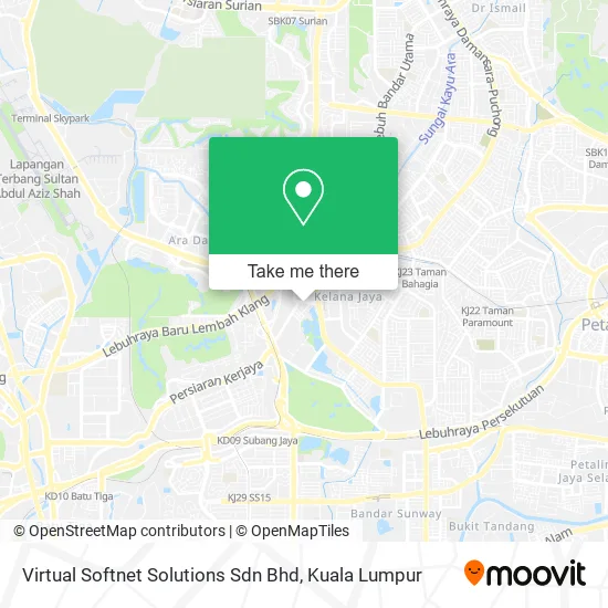 Virtual Softnet Solutions Sdn Bhd map