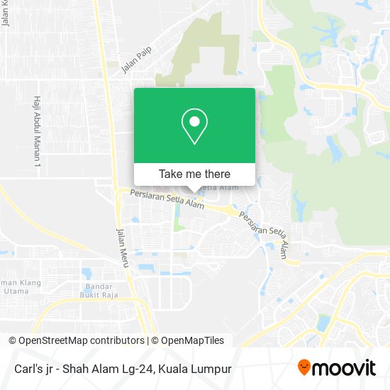 Carl's jr - Shah Alam Lg-24 map