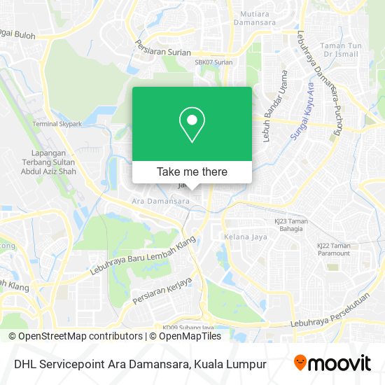 DHL Servicepoint Ara Damansara map