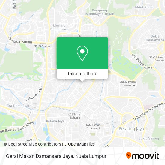 Peta Gerai Makan Damansara Jaya