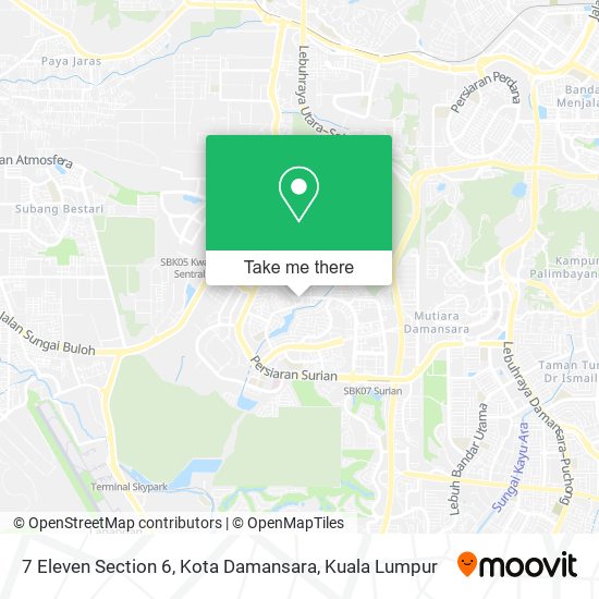 Peta 7 Eleven Section 6, Kota Damansara