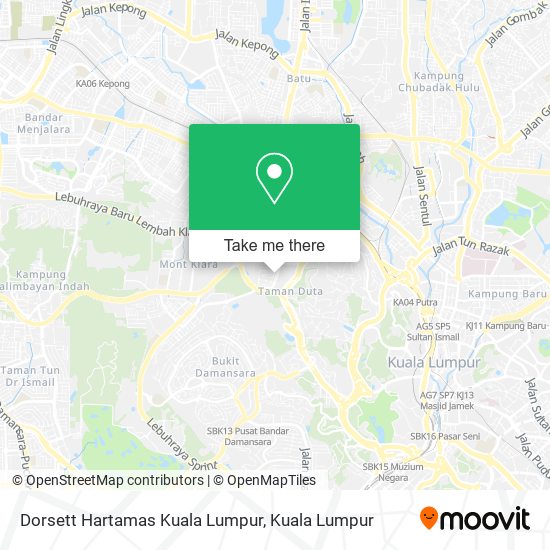 Dorsett Hartamas Kuala Lumpur map