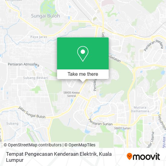 Tempat Pengecasan Kenderaan Elektrik map