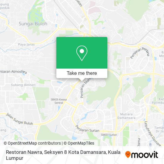 Restoran Nawra, Seksyen 8 Kota Damansara map