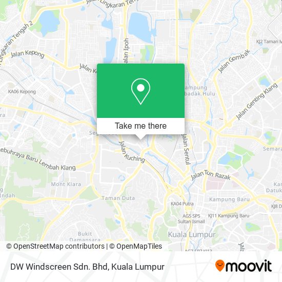 DW Windscreen Sdn. Bhd map