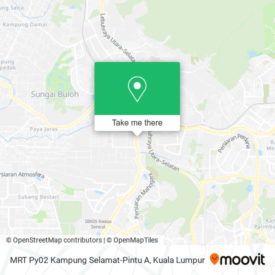 Peta MRT Py02 Kampung Selamat-Pintu A
