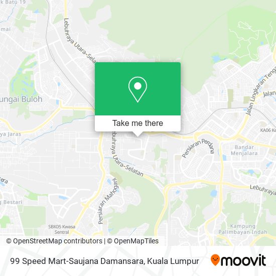 Peta 99 Speed Mart-Saujana Damansara