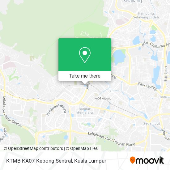 Peta KTMB KA07 Kepong Sentral