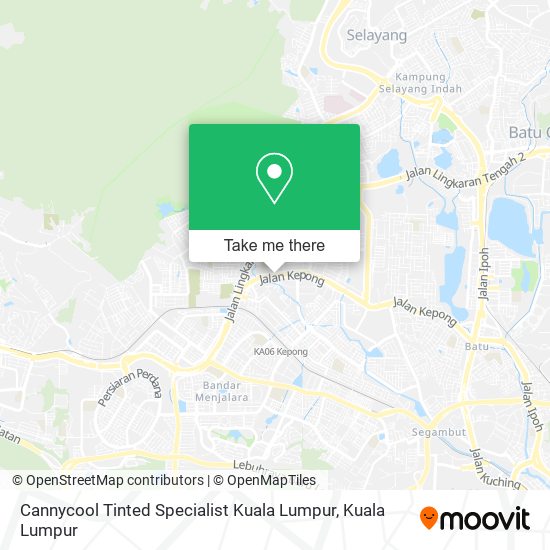 Cannycool Tinted Specialist Kuala Lumpur map