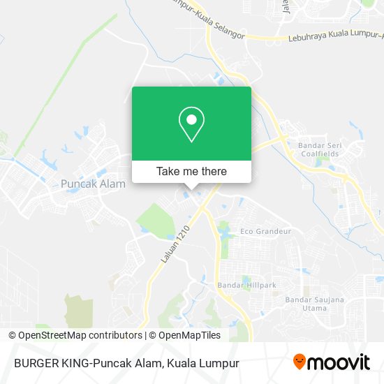 Peta BURGER KING-Puncak Alam
