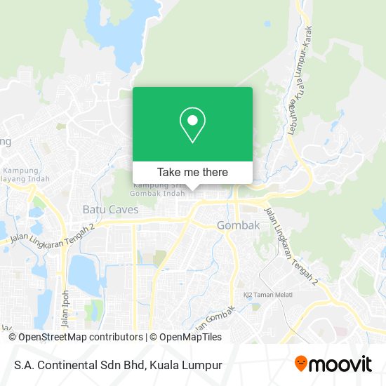 S.A. Continental Sdn Bhd map