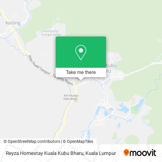 Peta Reyza Homestay Kuala Kubu Bharu